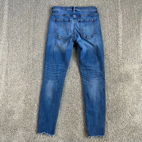 BANANA Republic Premium Denim Skinny Fit Mid Rise Stretch Blue Jeans Women's 28 - Picture 3 of 7